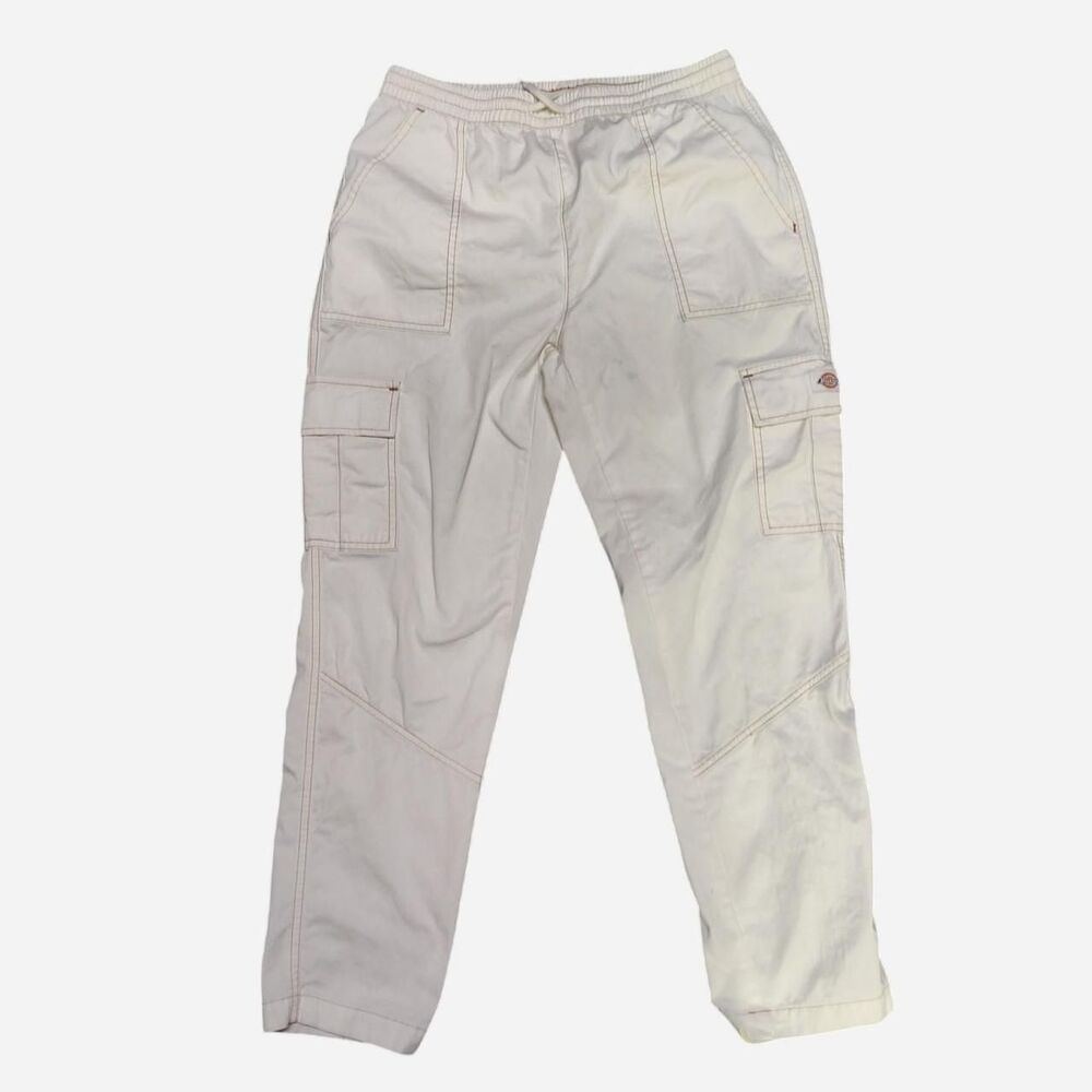 Dickies Men's White contrast stitch cargo pants 100% cotton size 30 S-M